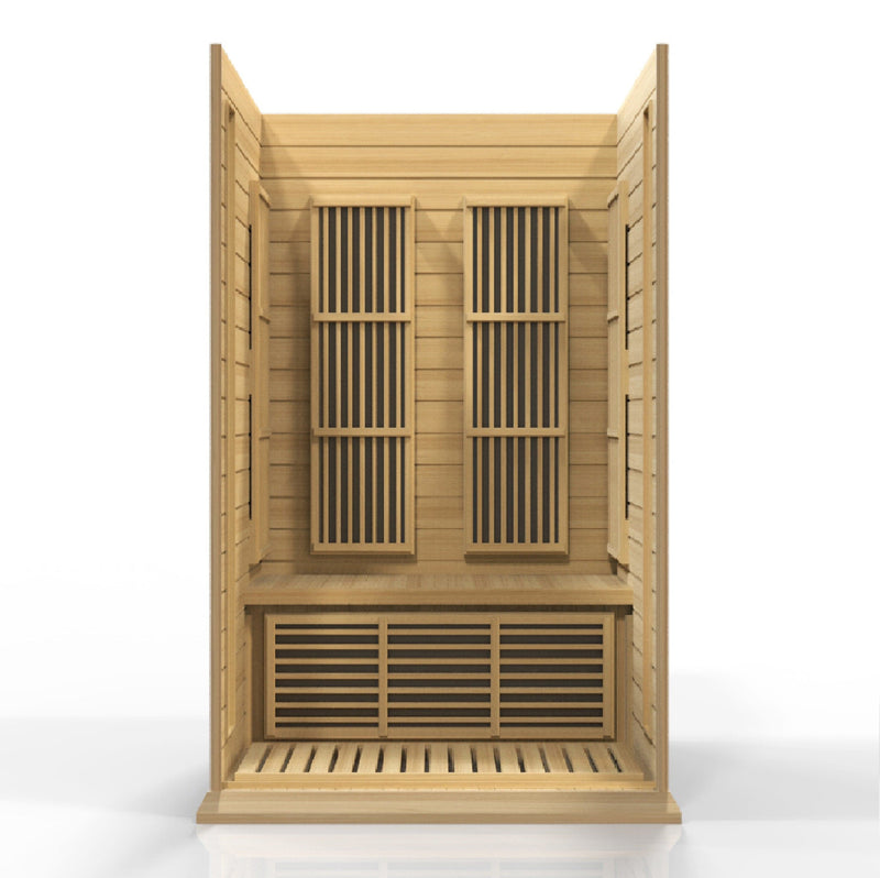 Maxxus 2-Person Low EMF (Under 8MG) FAR Infrared Sauna (Canadian Hemlock) - Backyard Provider