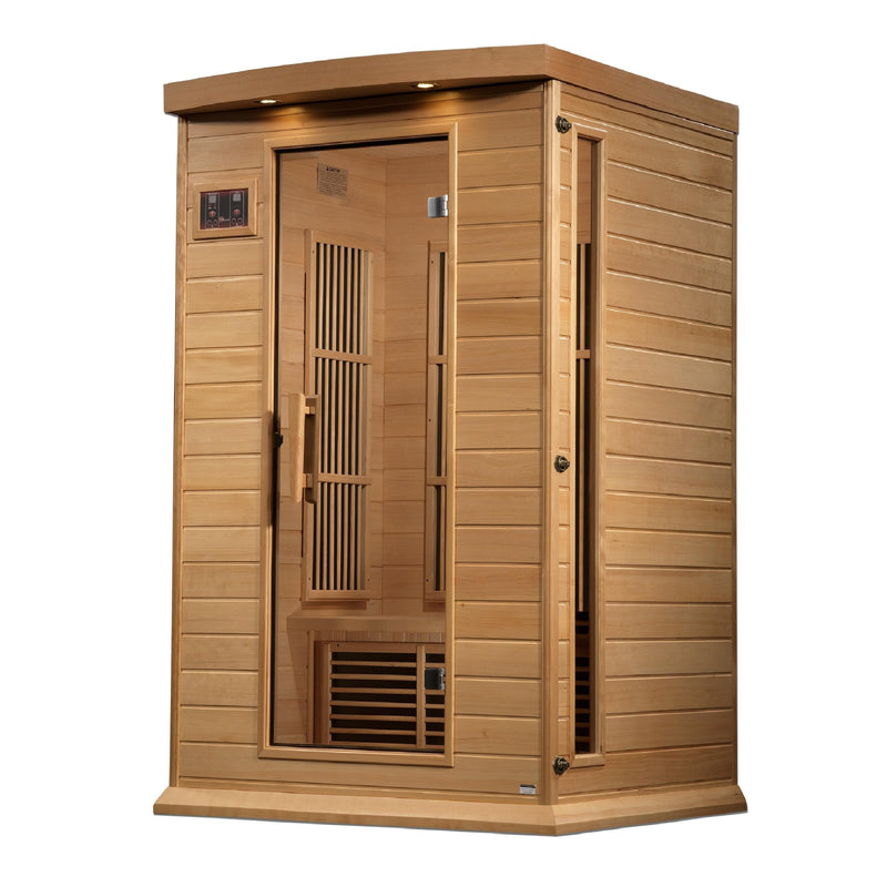 Maxxus 2-Person Low EMF (Under 8MG) FAR Infrared Sauna (Canadian Hemlock) - Backyard Provider