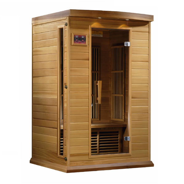 Maxxus 2-Person Low EMF (Under 8MG) FAR Infrared Sauna (Canadian Red Cedar) - Backyard Provider