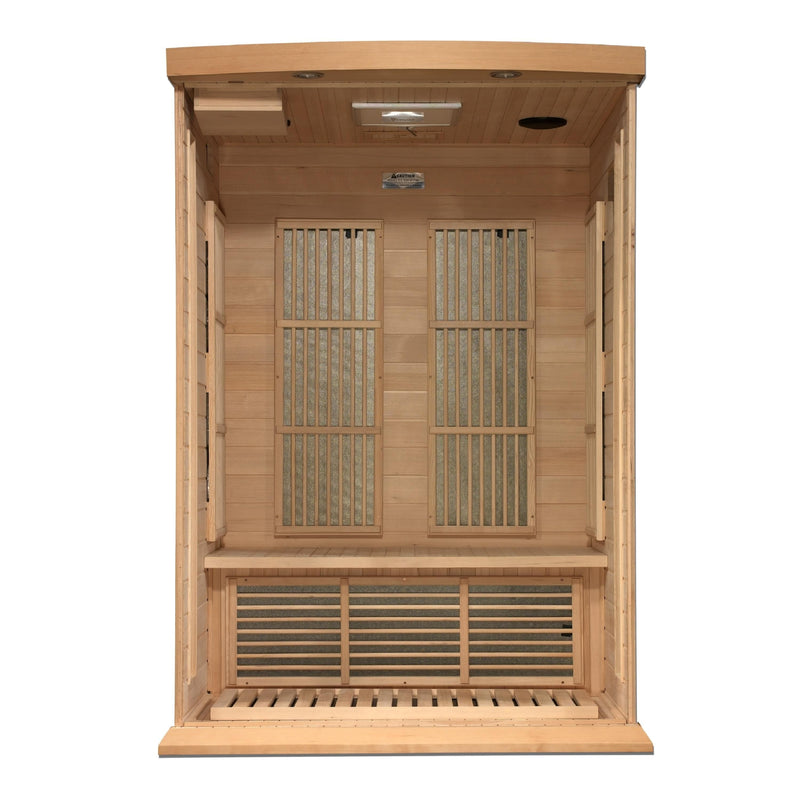 Maxxus 2-Person Near Zero EMF (Under 2MG) FAR Infrared Sauna (Canadian Hemlock) - Backyard Provider