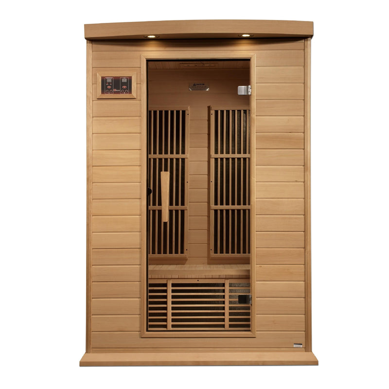 Maxxus 2-Person Near Zero EMF (Under 2MG) FAR Infrared Sauna (Canadian Hemlock) - Backyard Provider