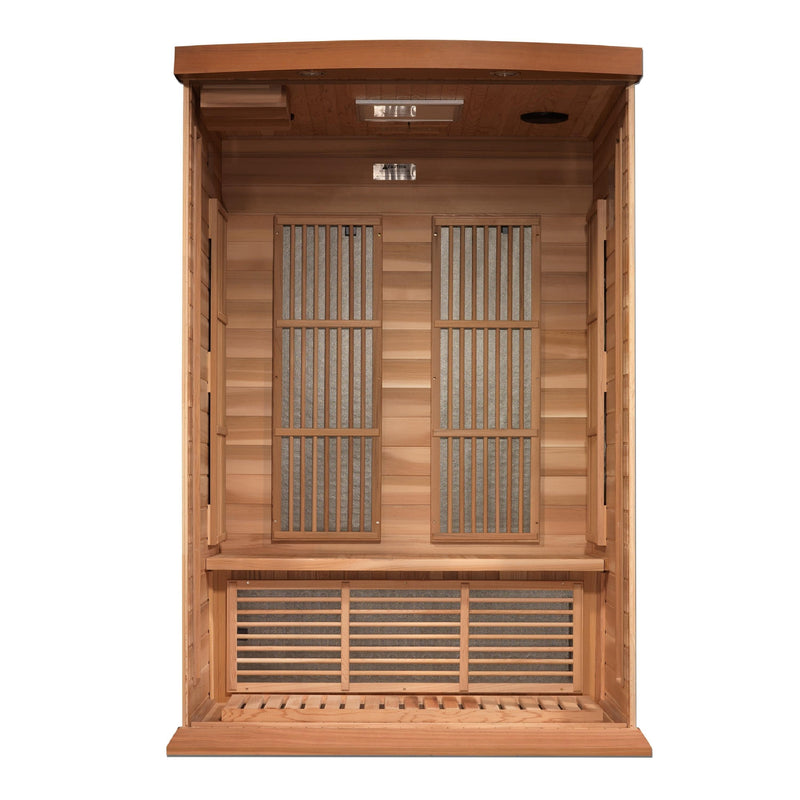 Maxxus 2-Person Near Zero EMF (Under 2MG) FAR Infrared Sauna (Canadian Red Cedar) - Backyard Provider