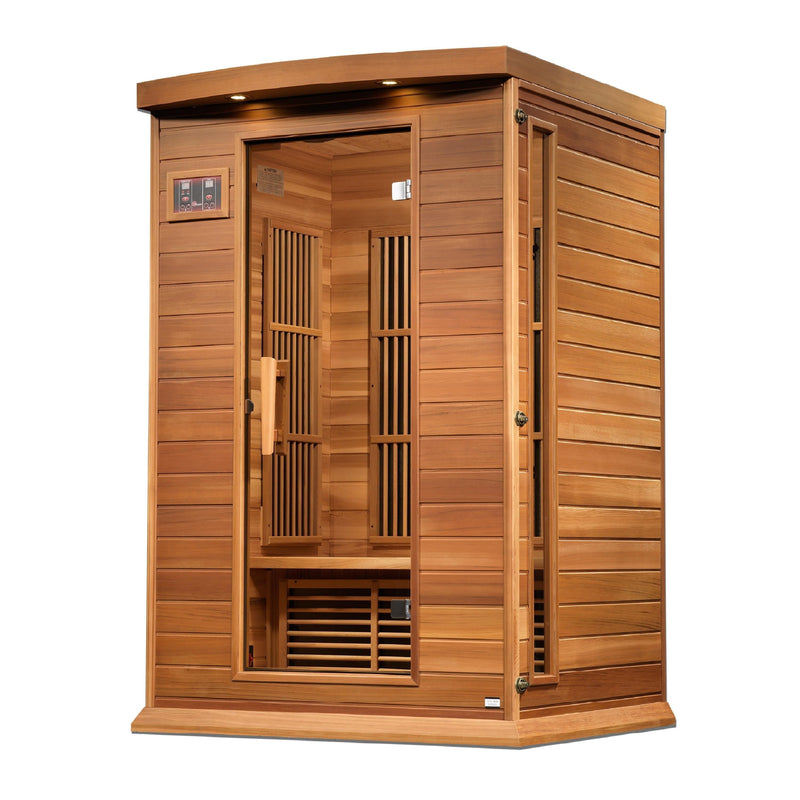 Maxxus 2-Person Near Zero EMF (Under 2MG) FAR Infrared Sauna (Canadian Red Cedar) - Backyard Provider