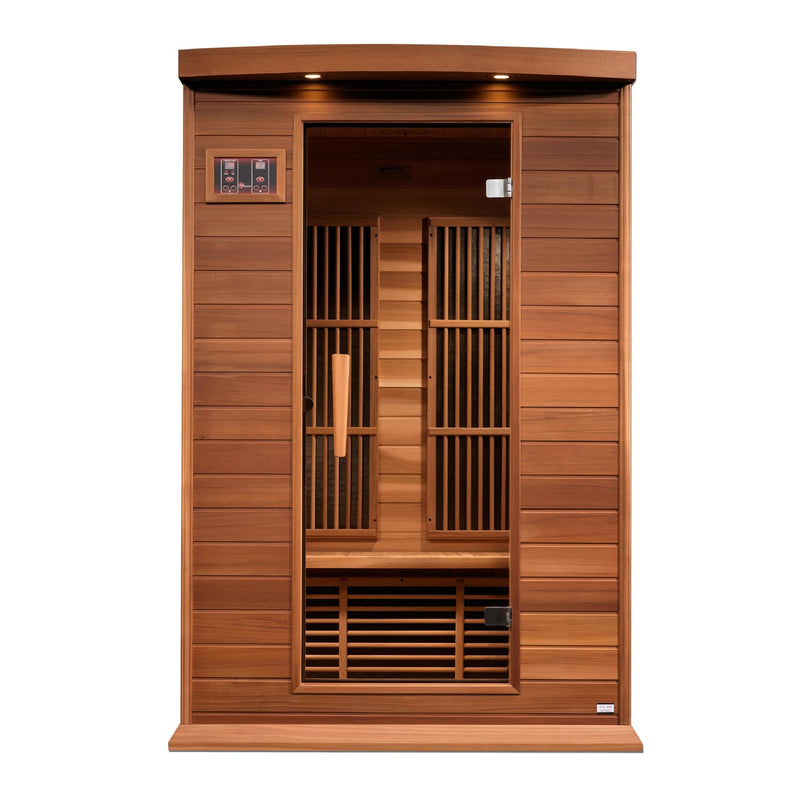 Maxxus 2-Person Near Zero EMF (Under 2MG) FAR Infrared Sauna (Canadian Red Cedar) - Backyard Provider