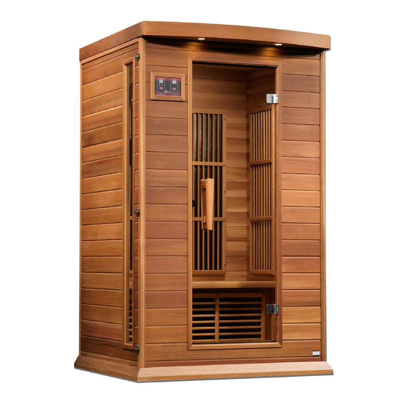 Maxxus 2-Person Near Zero EMF (Under 2MG) FAR Infrared Sauna (Canadian Red Cedar) - Backyard Provider