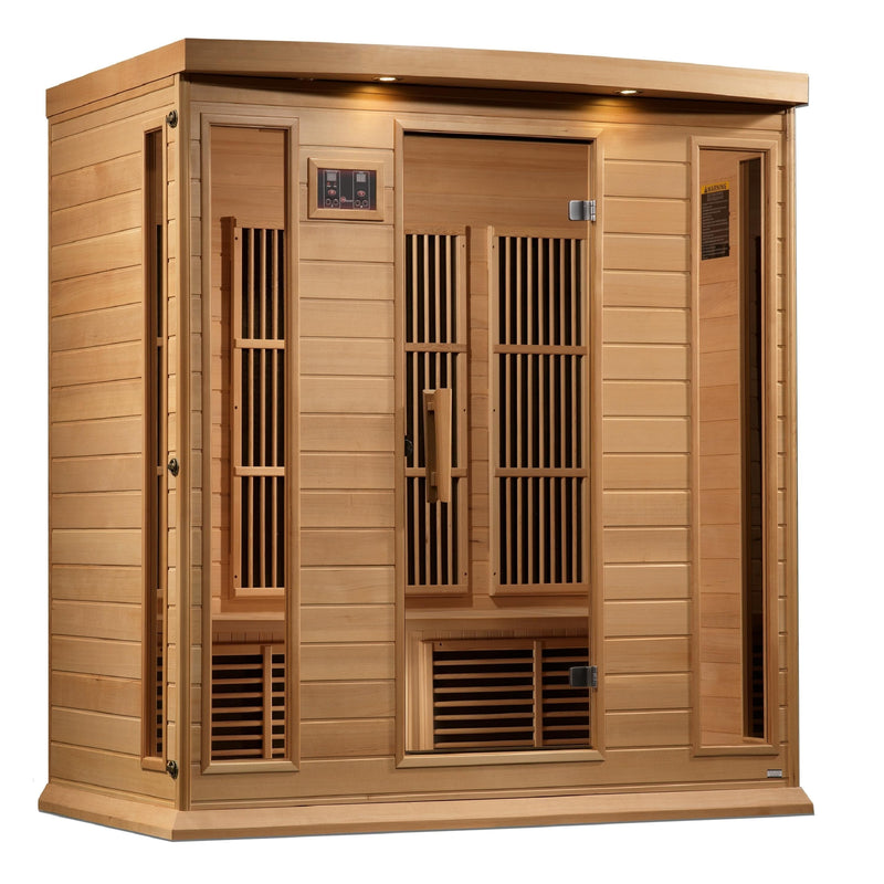 Maxxus 4-Person Near Zero EMF (Under 2MG) FAR Infrared Sauna (Canadian Hemlock) - Backyard Provider