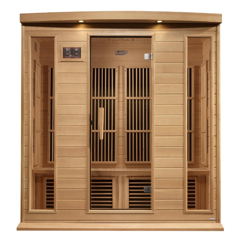 Maxxus 4-Person Near Zero EMF (Under 2MG) FAR Infrared Sauna (Canadian Hemlock) - Backyard Provider