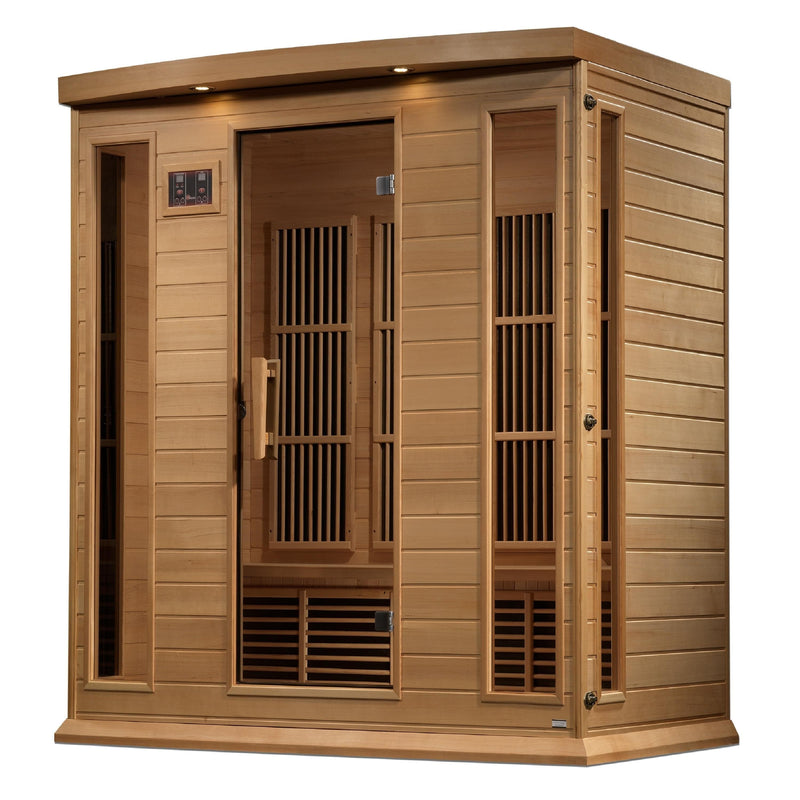 Maxxus 4-Person Near Zero EMF (Under 2MG) FAR Infrared Sauna (Canadian Hemlock) - Backyard Provider