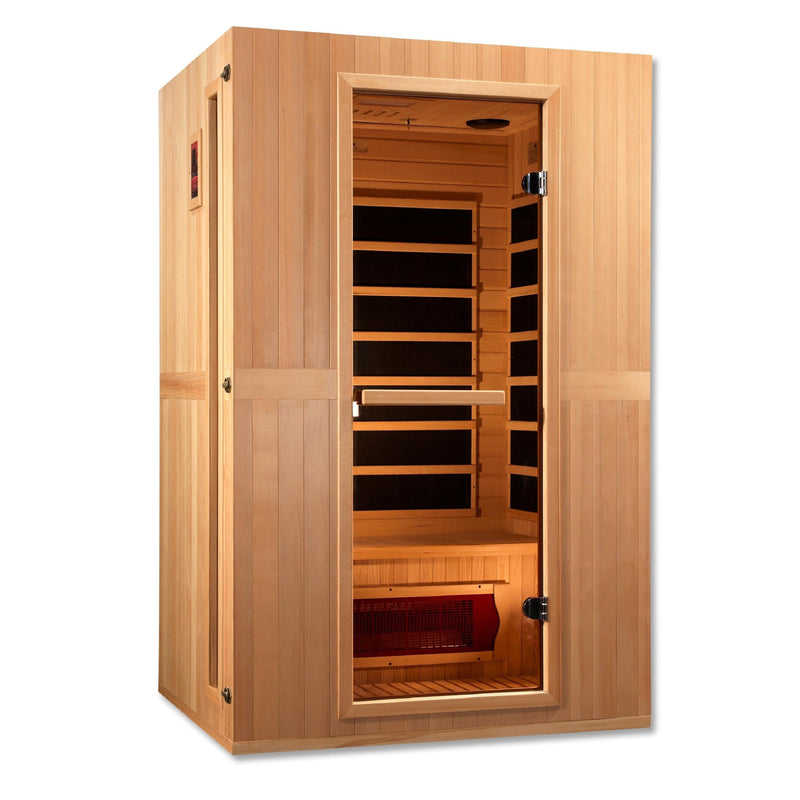 Maxxus Serenity 2-Person Low EMF (Under 8MG) FAR Infrared Sauna (Canadian Hemlock) - Backyard Provider