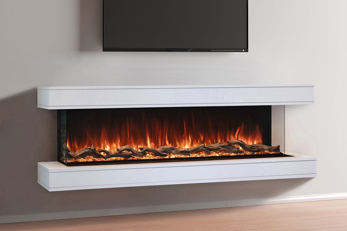 Modern Flames Studio Suite Floating Electric Fireplace - WMC-56LPM-CS - Infrared Fire