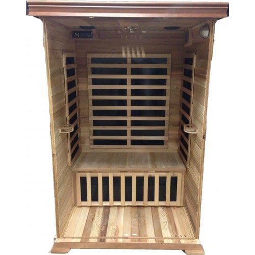 SunRay Sedona Low EMF Indoor 1-2 Person Far Infrared Sauna - HL100K - Backyard Provider