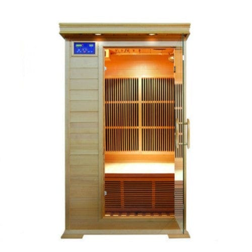 SunRay Barrett Low EMF Indoor 1-2 Person Far Infrared Sauna - HL100K2 - Backyard Provider