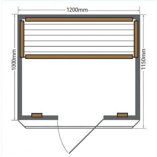 SunRay Evansport Indoor 2 Person Far Infrared Sauna with Ceramic Heater - HL200C - Backyard Provider