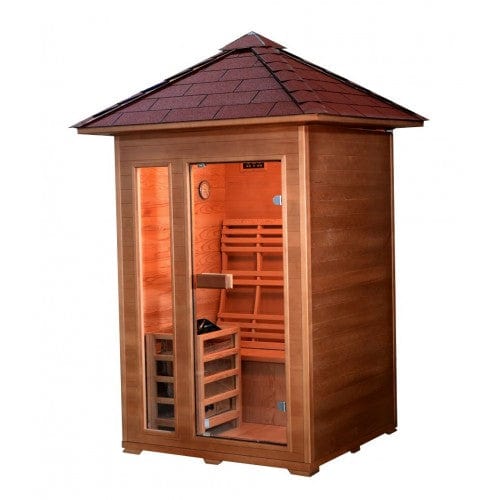 SunRay Bristow Outdoor 2 Person Traditional Steam Sauna - HL200D2 - Backyard Provider