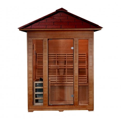 SunRay Waverly Outdoor 3 Person Traditional Steam Sauna - HL300D2 - Backyard Provider