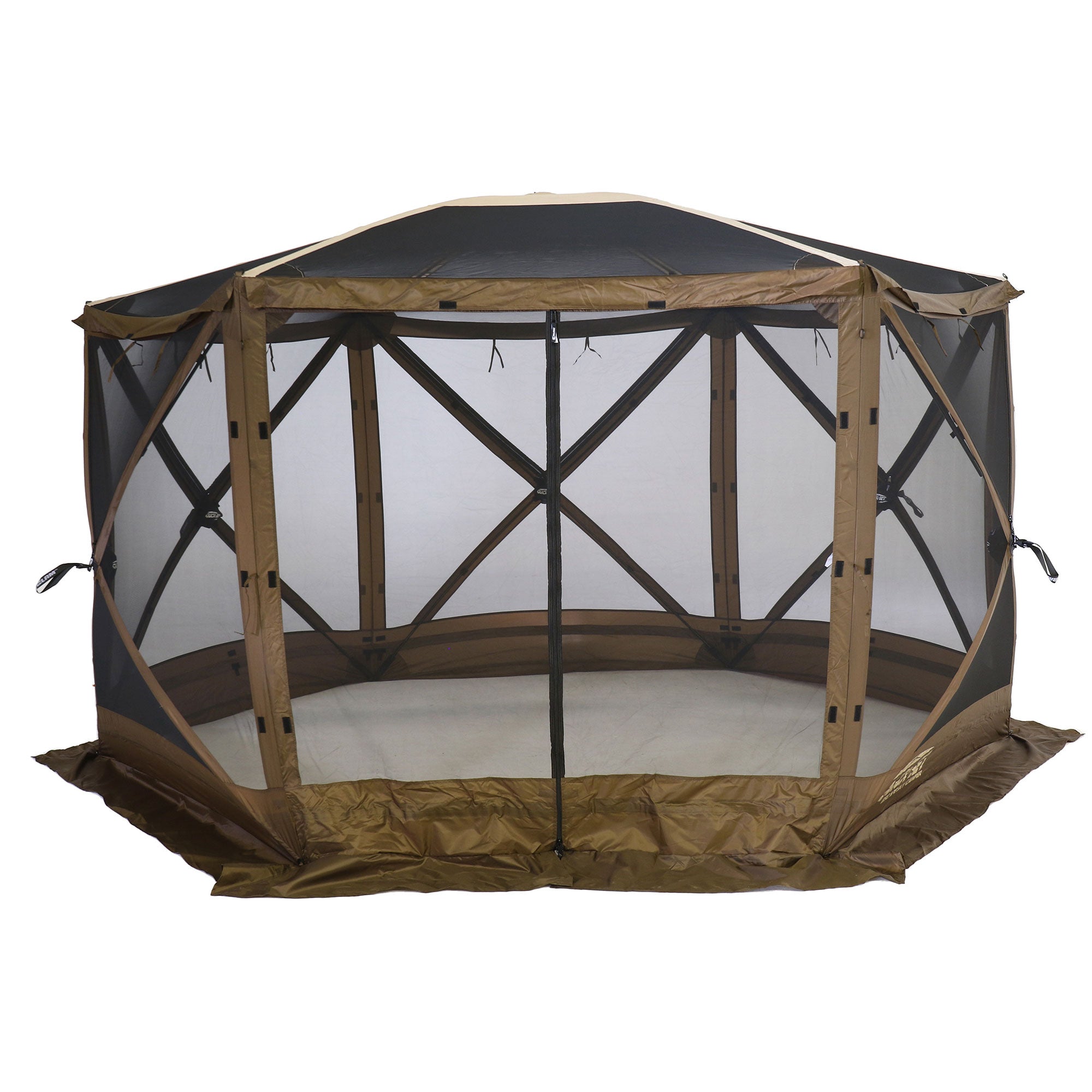CLAM Quick-Set Escape Sky Camper 11.5 Ft Portable Outdoor Canopy Shelter, Brown - 129889