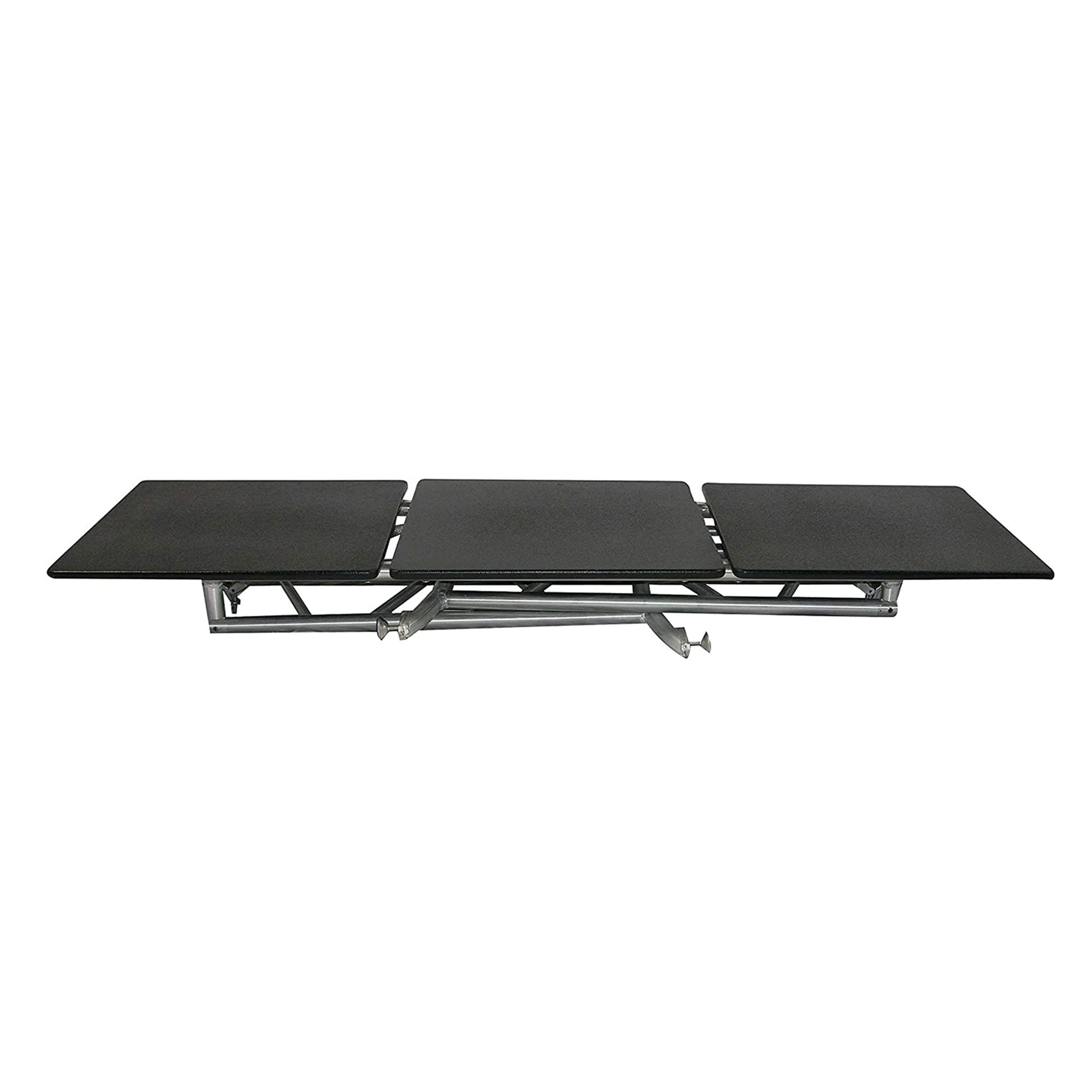 Odyssey ATT2 Adjustable Folding Aluminum DJ Table, Swiveling Platforms, Black - 187997
