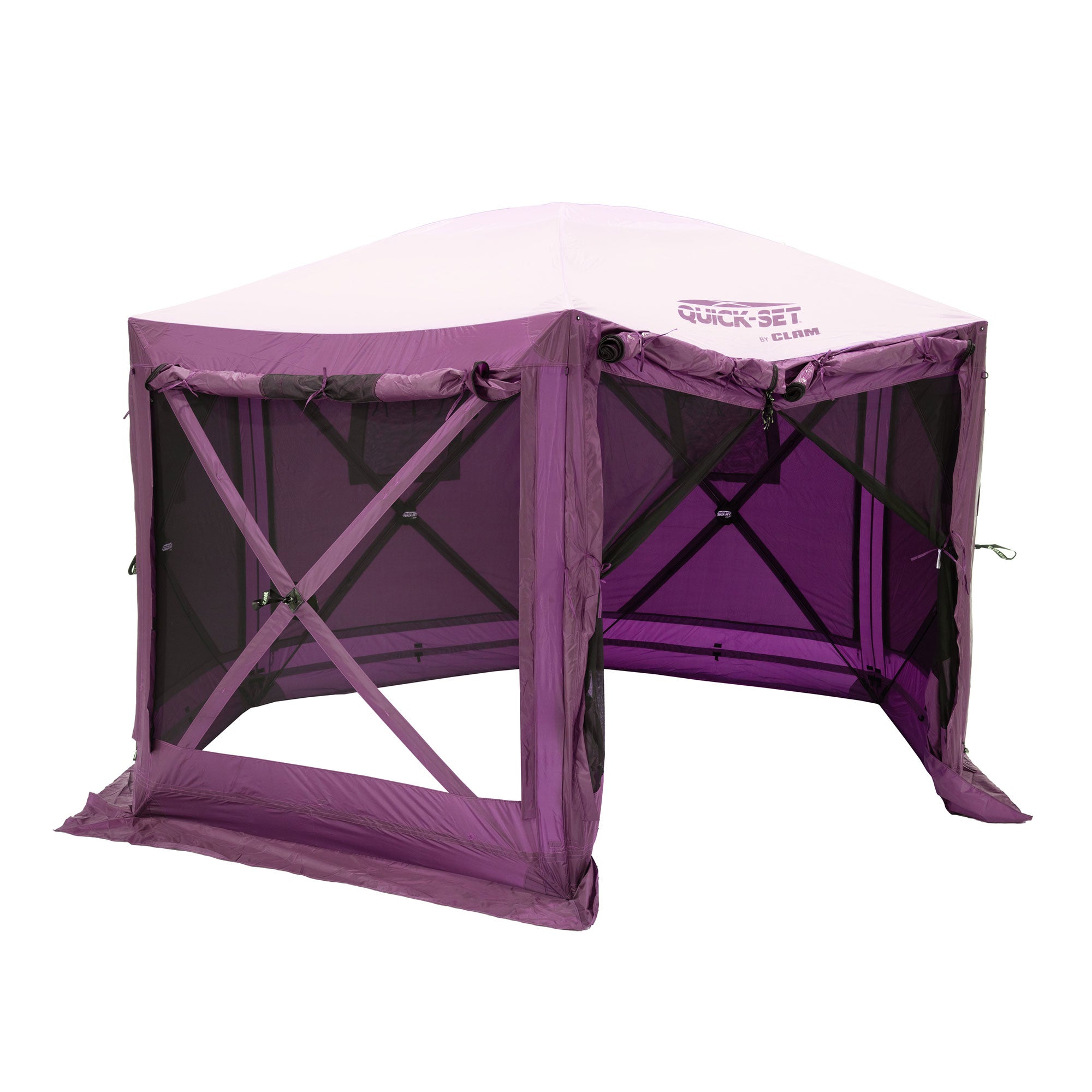 CLAM Quick-Set Pavilion 12.5 x 12.5 Ft Portable Outdoor Canopy Shelter, Plum - 321114