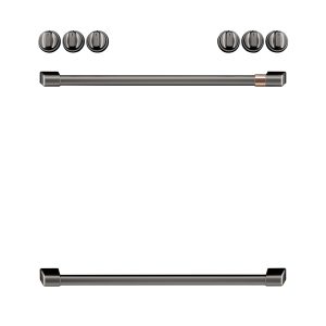 Café Front Control Electric Knobs and Handles - Brushed Black - CXFCEHKPMBT-KT