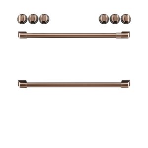 Café Front Control Induction Knobs and Handles - Brushed Copper - CXFCHHKPMCU-KT