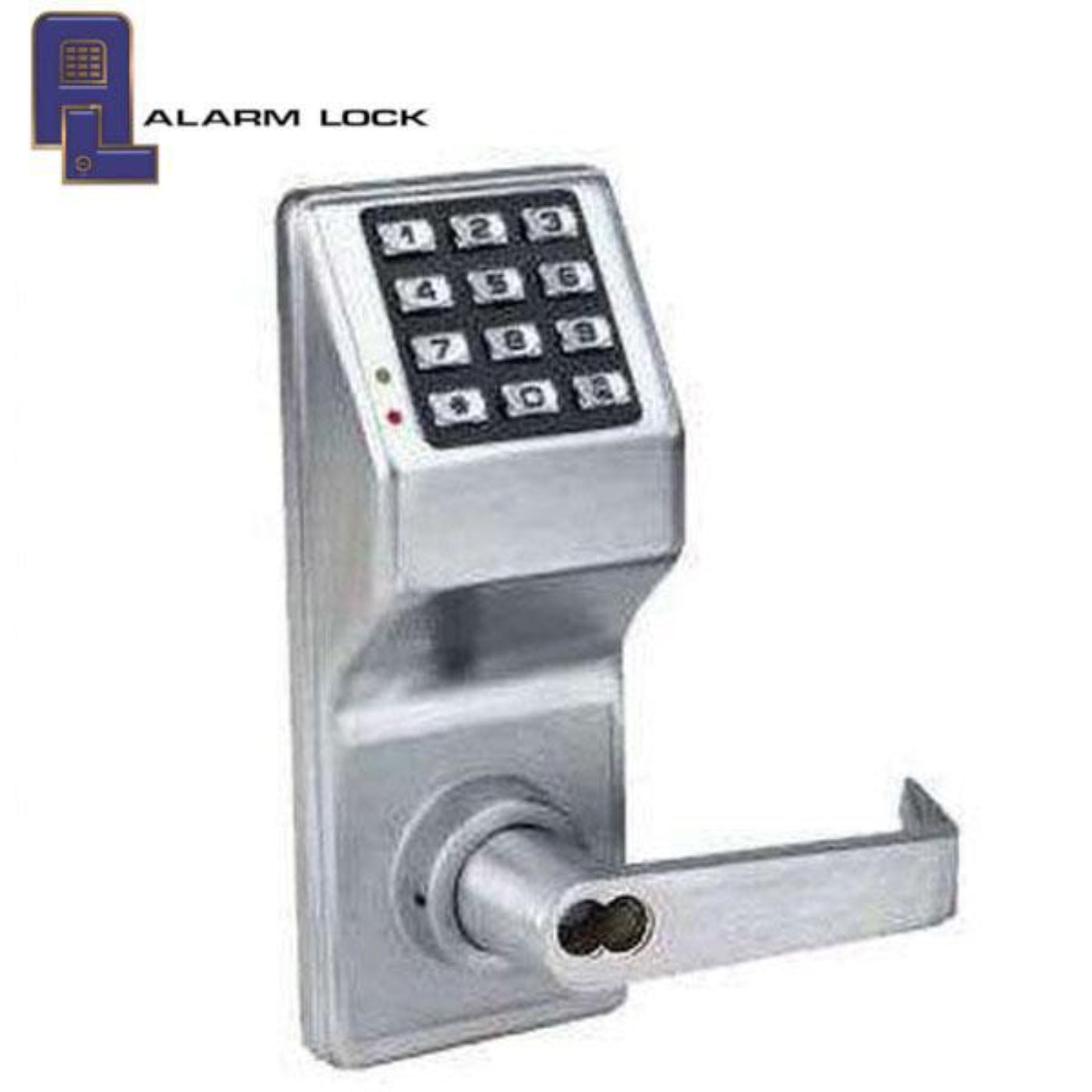 Alarm Lock Trilogy - DL2700IC - Keypad Lever Set - LFIC Prepped for Schlage - 26D - Satin Chrome - Grade 1 - ALL-DL2700IC-S-26D