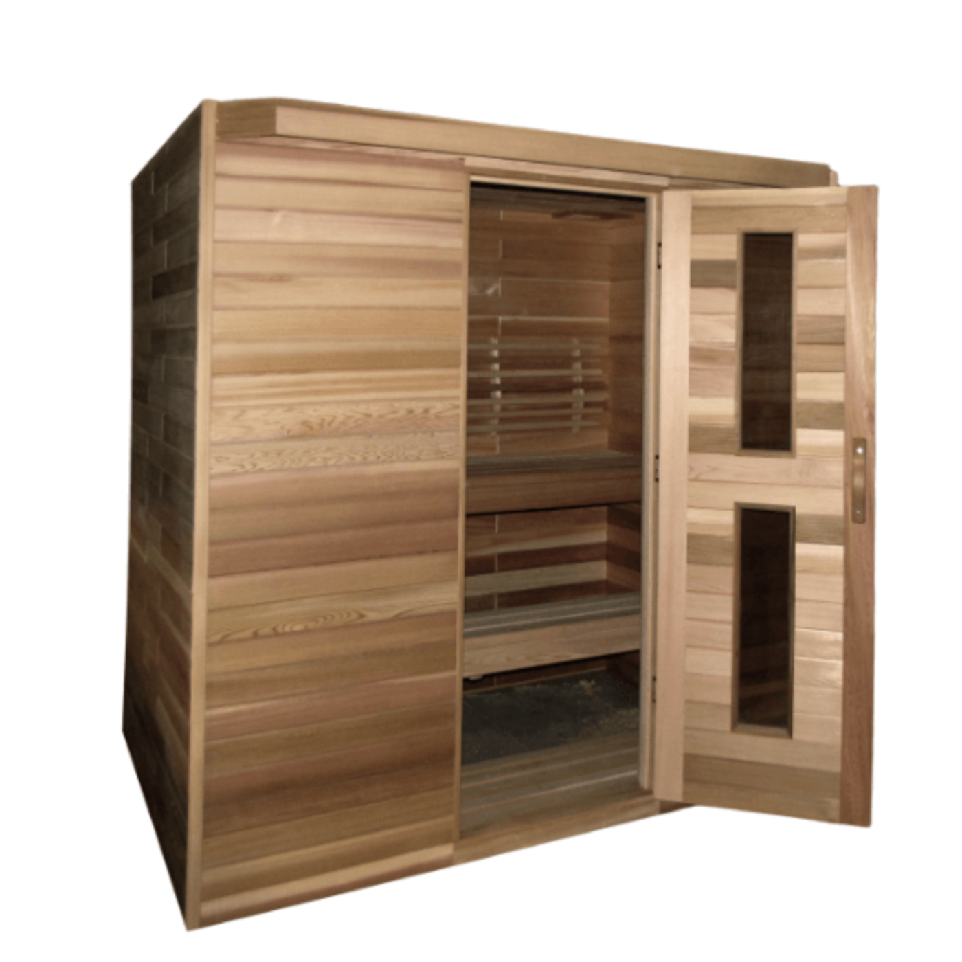 Saunacore Classic Style Wood Front Traditional Indoor Saunas - TC4x4