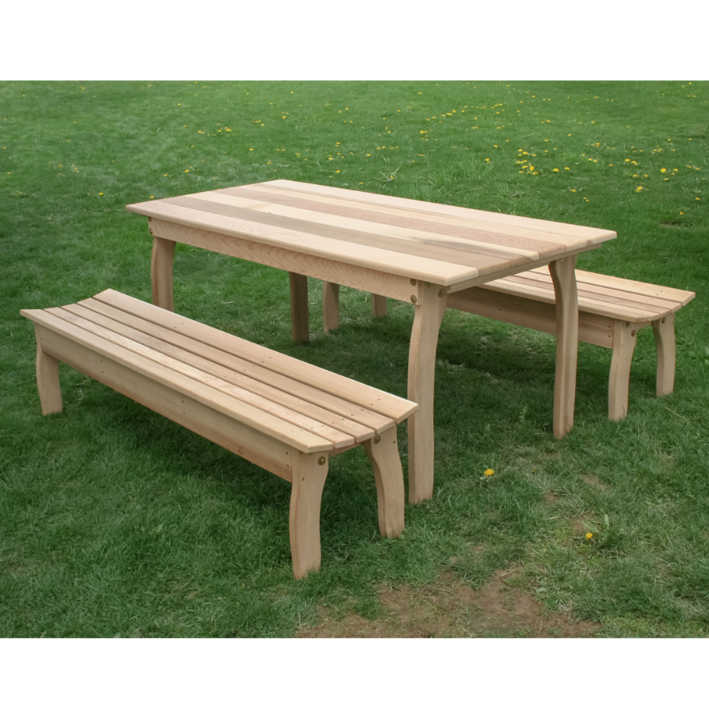 Creekvine Designs Cedar Three Piece Family Dining Set - ELY58CTTB-2CVD