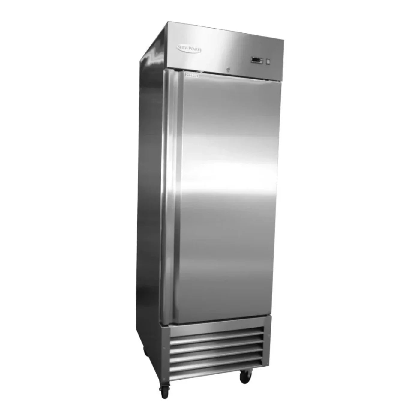 Serv-Ware RF1-HC  26.8”  Stainless Steel 1 Solid Door Reach-In Freezer, 115v/1ph,  23 cu. ft. - RF1-HC