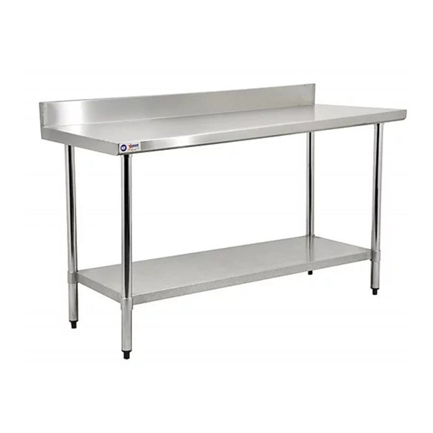 Chef AAA Commercial Work Table Stainless Steel Size 72"x30"x34" w/ 4" Backsplash NSF - SSWT3072