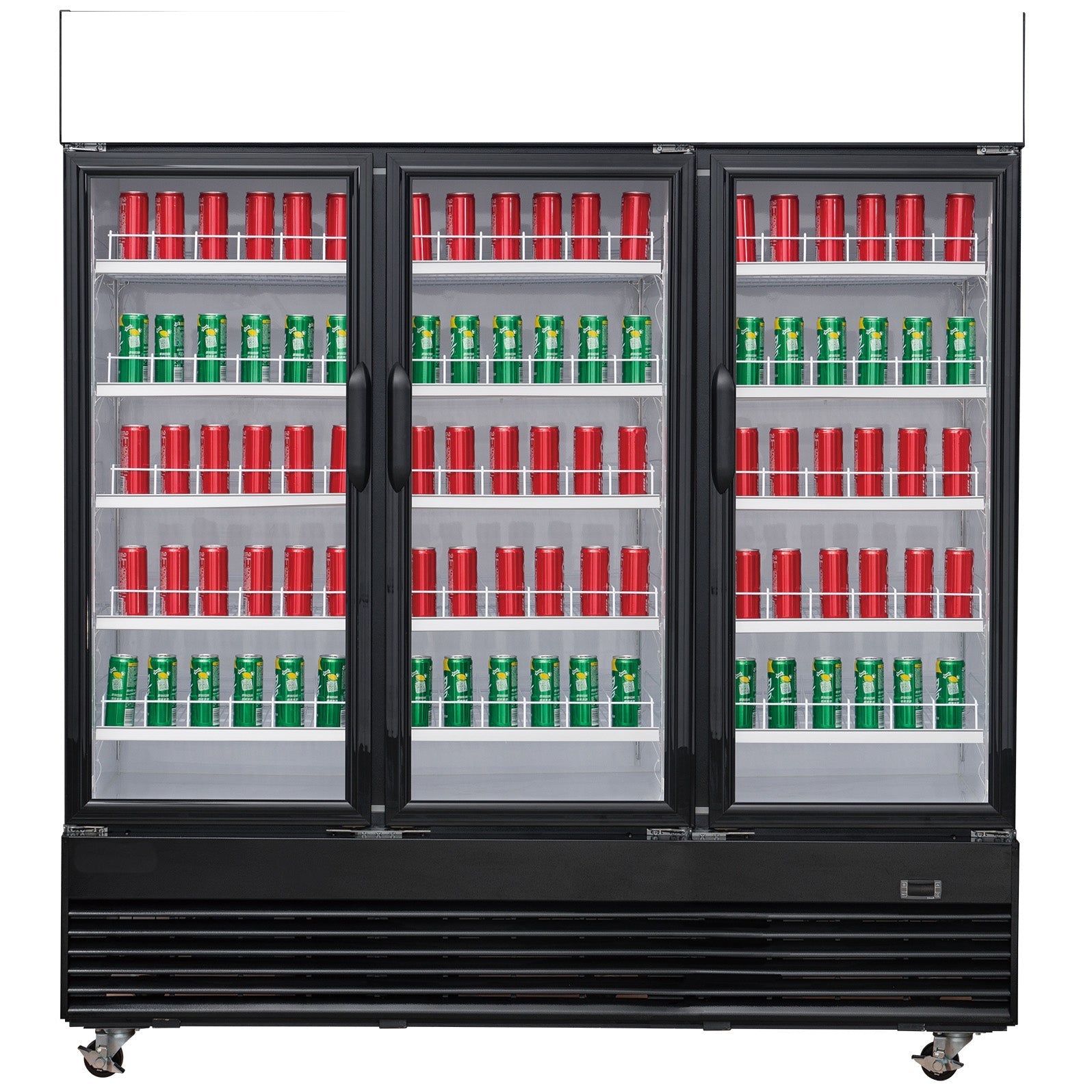 Chef AAA - Commercial 78" 3 Glass Door Refrigerator 69.43 cu.ft. - TSM69R