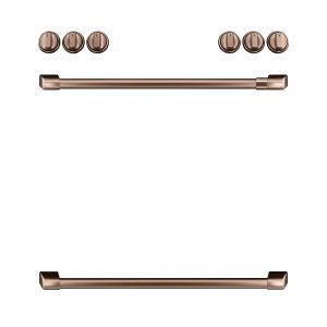 Café Front Control Gas Knobs and Handles - Brushed Copper - CXFCGHKPMCU-KT