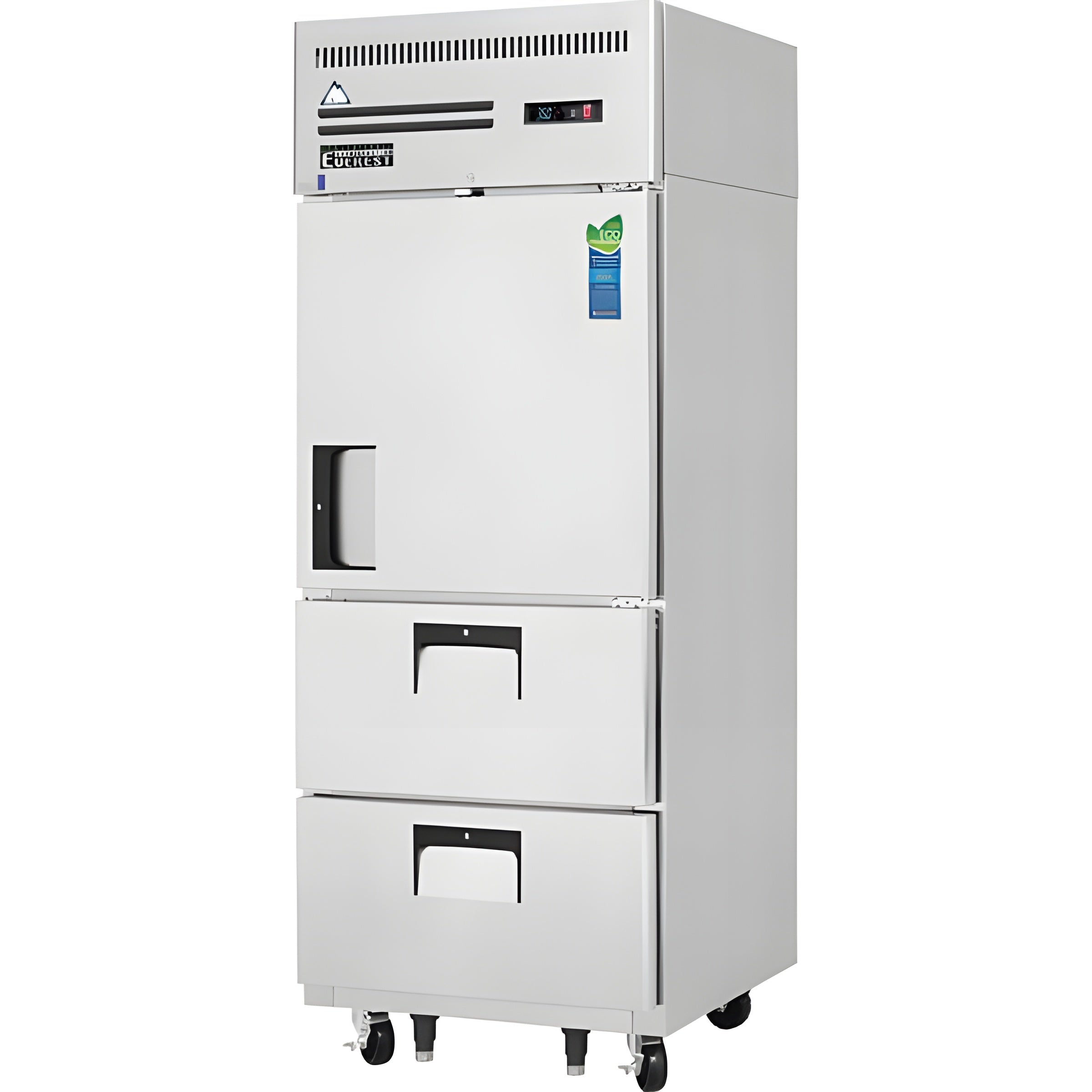 Everest ESR1D2 Reach-In Refrigerator 1 Solid Door 2 Drawers 23 cu.ft - ESR1D2