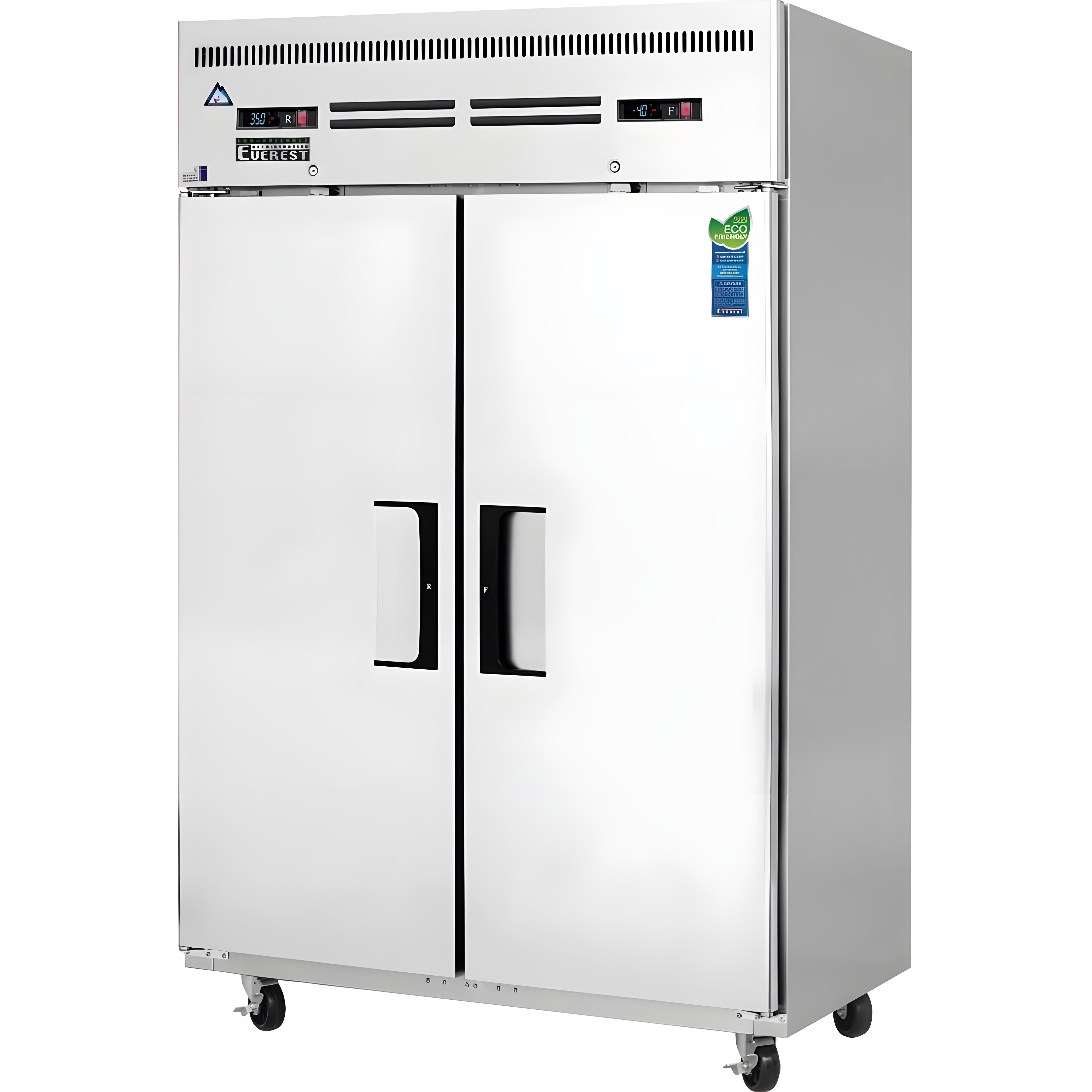 Everest ESRF2A Reach-In Refrigerator and Freezer Combos 2 Solid Doors 44 cu.ft. - ESRF2A