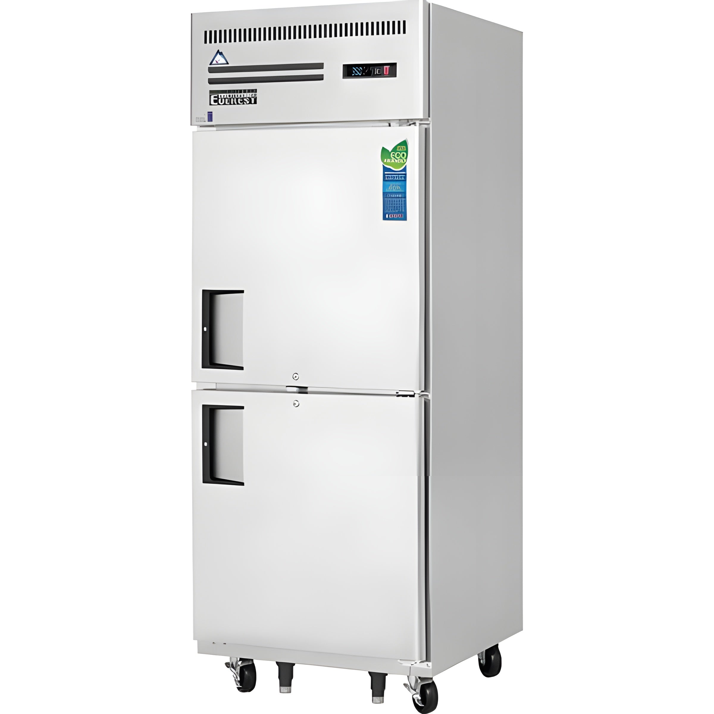 Everest ESRH2 Reach-In Refrigerator 2 Solid Half Doors 23 cu. ft. - ESRH2