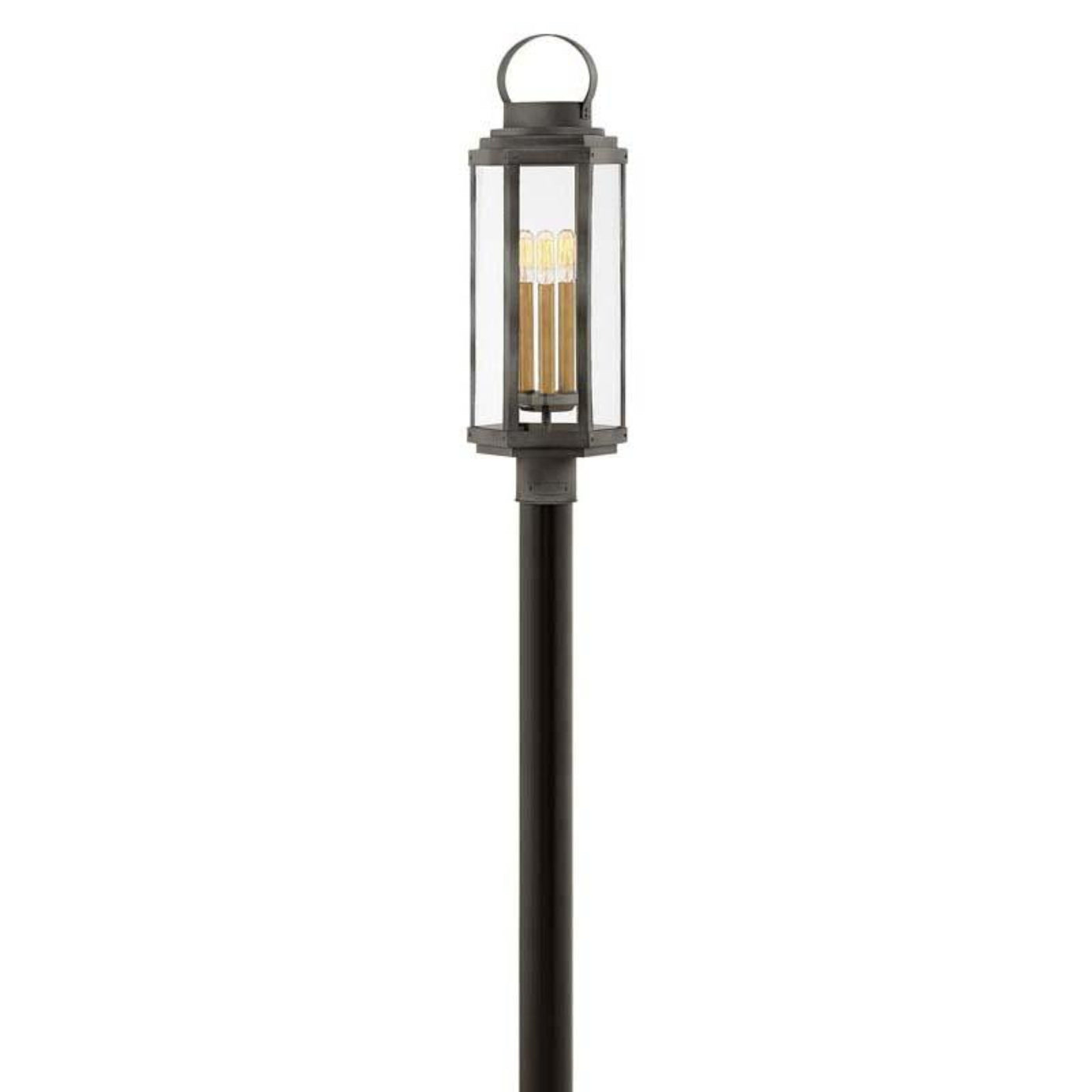 Hinkley Lighting Outdoor Danbury Aged Zinc Post Mount Light - 2537DZ
