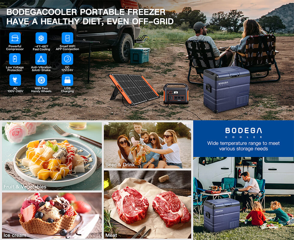 Bodegacooler Electric Cooler 38/47/53qt Dual Zone